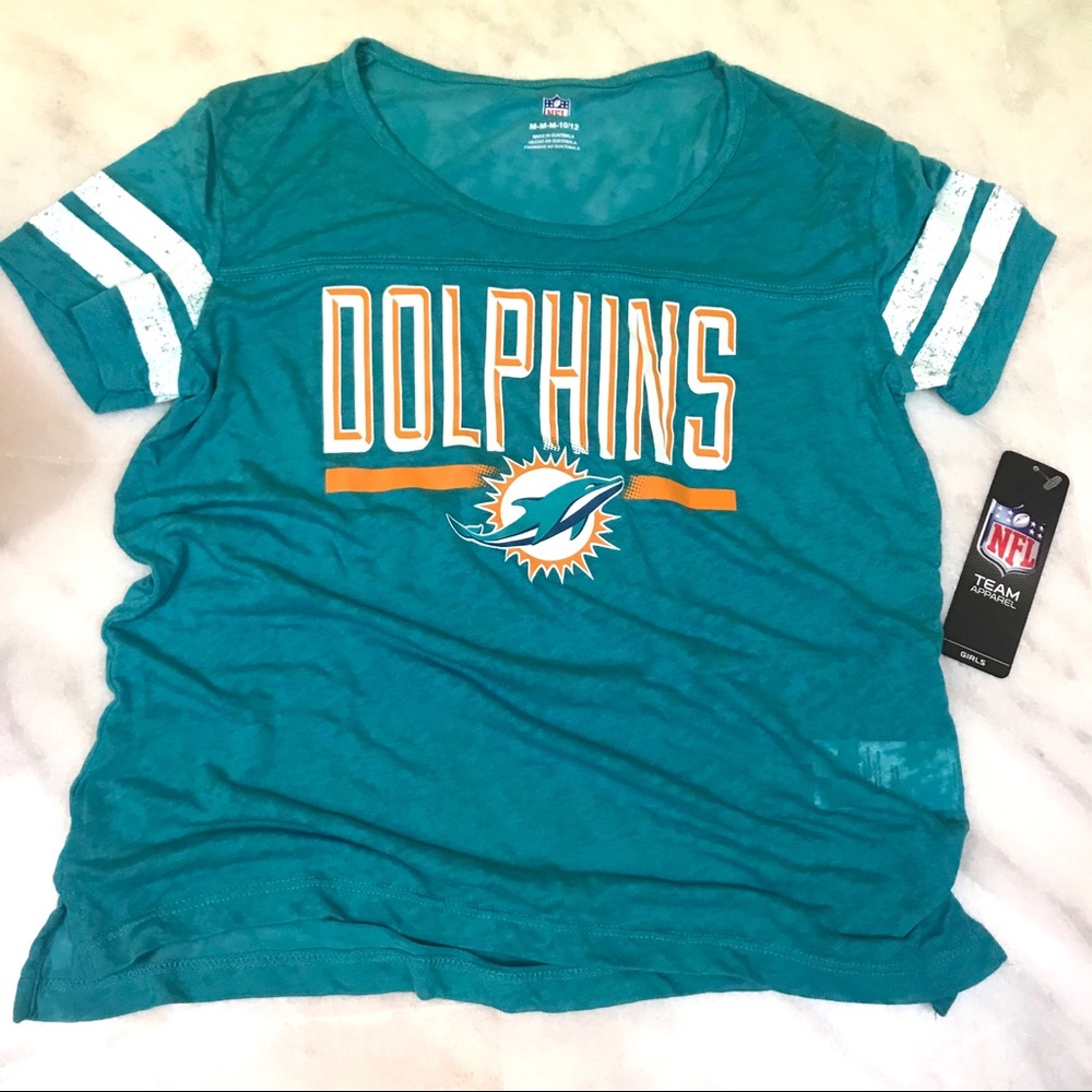 nfl collection • miami dolphins football tee m